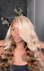 26" Champagne and Brown Frontal Wig